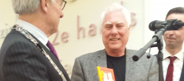 Opening Paagman bookstore Den Haag February 14, 2015 with Cesar Zuiderwijk and Nijntje book presentation.jpg